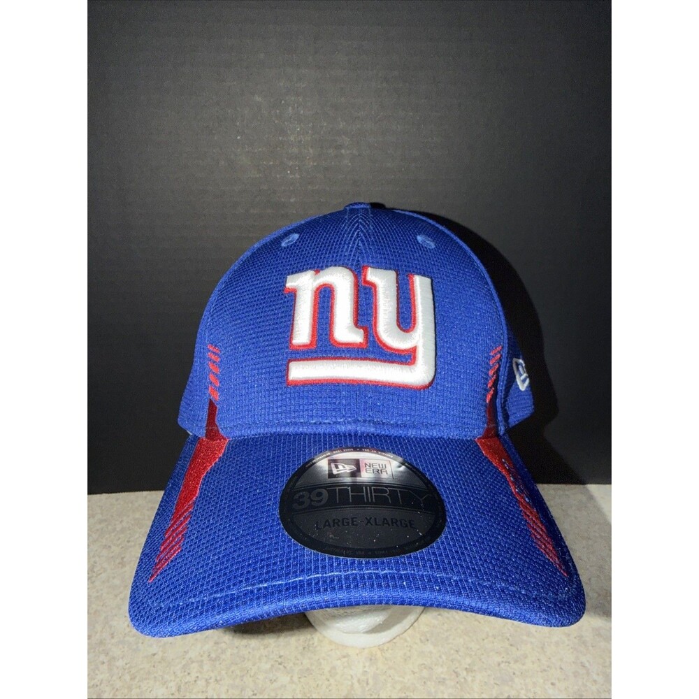 New Era New York Giants Blue On Field Hat 39Thirty Stretch Fit Hat Size lg/xl